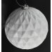 Χριστουγεννιάτικη Μπάλα Οροφής  Λευκή με Ανάγλυφους Ρόμβους, με Στρας (15cm)